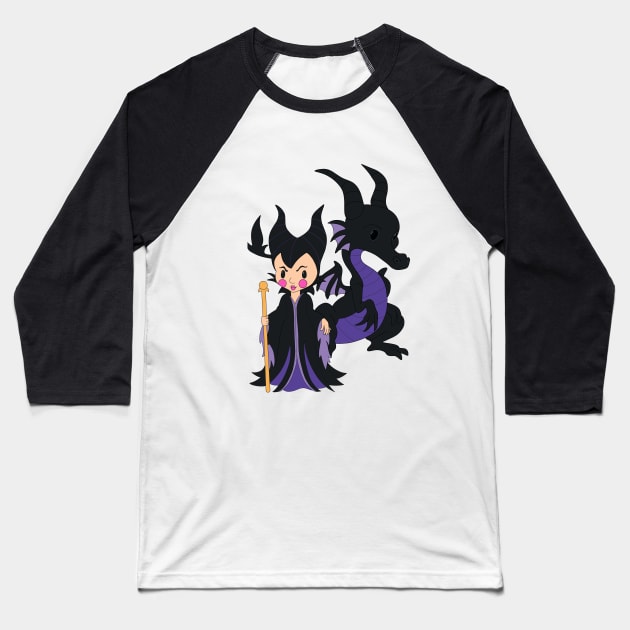 Malificent Baseball T-Shirt by BeckyDesigns